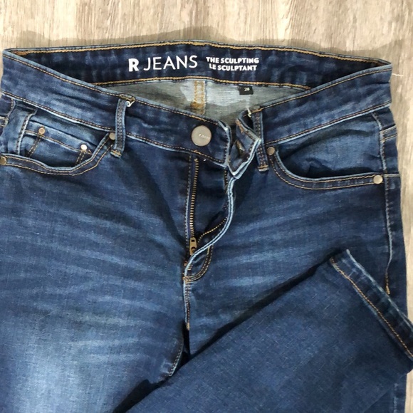 R Jeans The Sculpting navy blue stretchy comfortable jeans size 28 - Picture 2 of 5